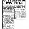 Dave Sands wins World Boxing Title. Barrier Miner, 1949, p1.